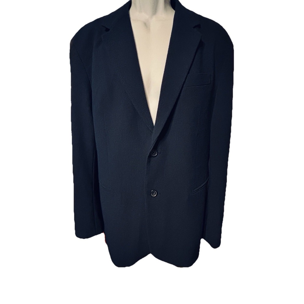 Zara Sports Coat Men Navy Durable‎ 2 Buttons Single Vent Excellent Condition XL